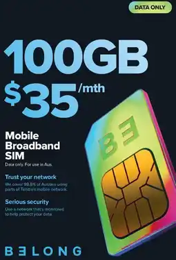 Coles Belong $35 Data Pack offer
