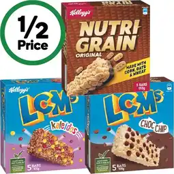 Woolworths Kellogg’s LCMs or Nutri-Grain Bars 100-110g Pk 5 offer