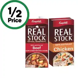 Woolworths Campbell’s Real Stock 1 Litre offer