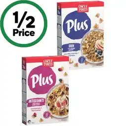 Woolworths Uncle Tobys Plus Cereal 620-705g offer