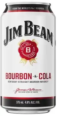 Coles Jim Beam White & Cola Cans 10x375mL offer