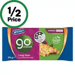Woolworths McVitie’s Go Ahead Crispy Slices 174g offer