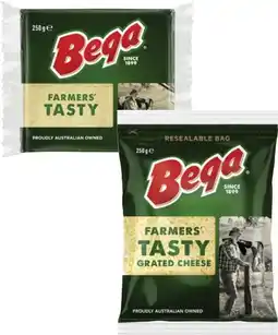 Coles Bega Cheese Block, Slices or Shredded 250g offer