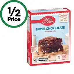 Woolworths Betty Crocker Treats Baking Mixes 400-500g or Sugar Smart Baking Mixes 320g – Excludes Gluten Free offer