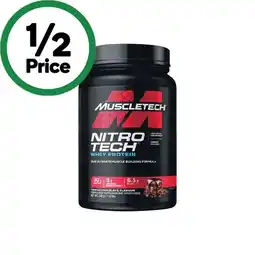 Woolworths Muscle Tech Nitrotech Whey Protein 680-690g offer