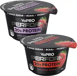 Coles Danone YoPro Perform Yoghurt 175g offer