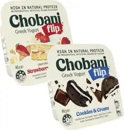 Coles Chobani Flip Yogurt 140g offer