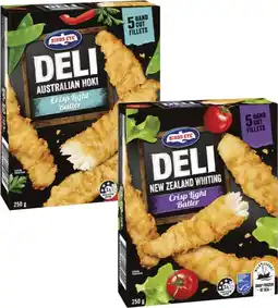 Coles Birds Eye Deli Fish Crispy Light Batter 250g offer