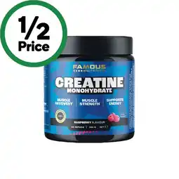 Woolworths Famous Nutrition Unflavoured Creatine 300g offer