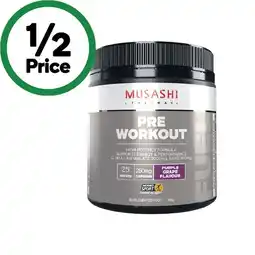 Woolworths Musashi Pre Workout Powder 225g offer