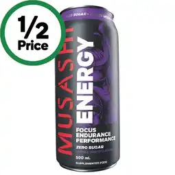 Woolworths Musashi Energy Drink 500ml offer