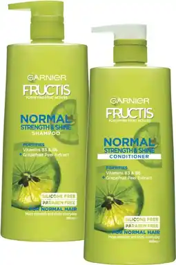 Coles Garnier Fructis Shampoo or Conditioner 850mL offer