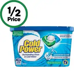 Woolworths Cold Power Laundry Capsules Pk 26 offer