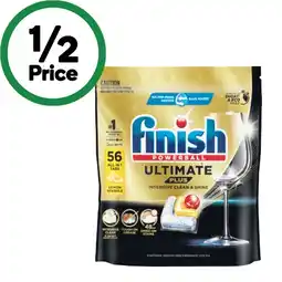Woolworths Finish Ultimate Plus Dishwasher Tablets Pk 56 offer