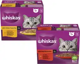 Coles Whiskas Favourites Cat Food 12x85g offer