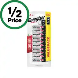 Woolworths Energizer Max Alkaline Batteries AA or AAA Pk 16 offer