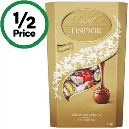 Woolworths Lindt Lindor Cornet 327-333g offer