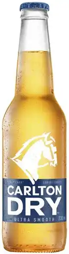 Coles Carlton Dry Bottles 24x330mL offer