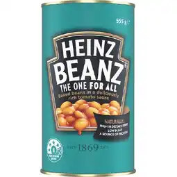 Woolworths Heinz Baked Beans or Spaghetti 535-555g offer