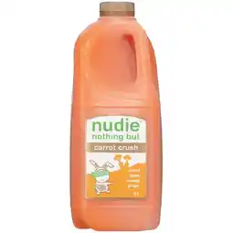 Woolworths Nudie Nothing But Carrot, Ginger & More 2 Litre offer