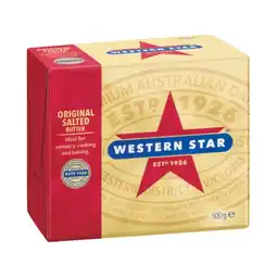 Woolworths Western Star Butter Block 500g offer