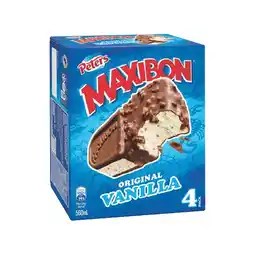 Woolworths Peters Maxibon 560ml Pk 4 – From the Freezer offer