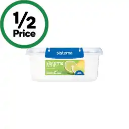 Woolworths Sistema Klip It Rectangle Container 1 Litre offer