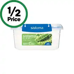Woolworths Sistema Klip It Lunch Plus Container 1.15 Litre offer