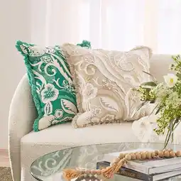 Pillow Talk Sanzo Embroidered Cushion by M.U.S.E offer