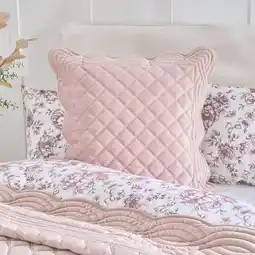 Pillow Talk Charlotte Velvet European Pillowcase by Habitat offer