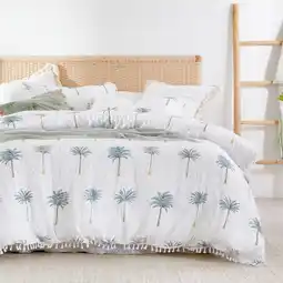 Pillow Talk Isadora Palm Quilt Cover Set by Essentials offer