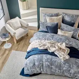 Pillow Talk Nova Palm Quilt Cover Set by Habitat offer