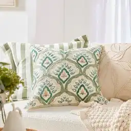Pillow Talk Octavia Embroidered Cushion by M.U.S.E offer