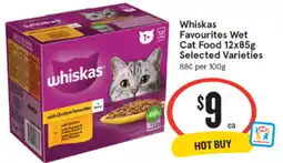 IGA Whiskas favourites wet cat food offer