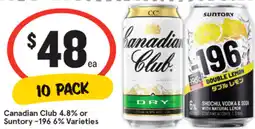 IGA Canadian club or suntory offer