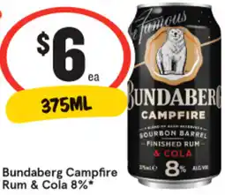 IGA Bundaberg Campfire Rum & Cola offer