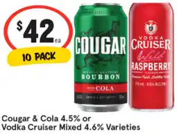 IGA Cougar & Cola Vodka Cruiser Mixed offer