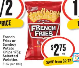 IGA French Fries or Samboy Potato Chips offer