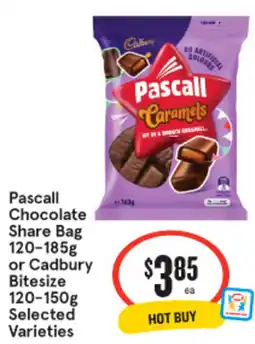 IGA Pascall Chocolate Share Bag or Cadbury Bitesize offer