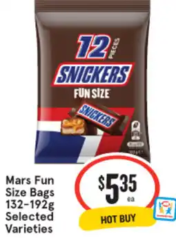 IGA Mars Fun Size Bags offer