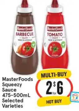 IGA MasterFoods Squeezy Sauce offer