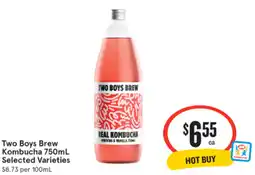 IGA Two Boys Brew Kombucha offer