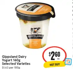 IGA Gippsland Dairy Yogurt offer