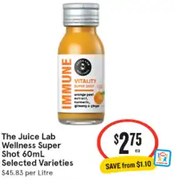 IGA The juice lab wellness super shot offer