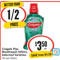 IGA Colgate Plax Mouthwash offer