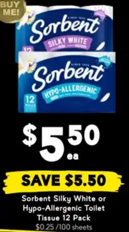 Drakes Sorbent Silky White or Hypo-Allergenic Toilet Tissue offer