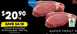 Drakes Australian Economy Beef Porterhouse Steak - Bulk Tray offer