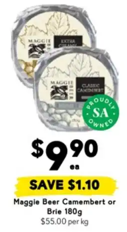 Drakes Maggie Beer Camembert or Brie offer