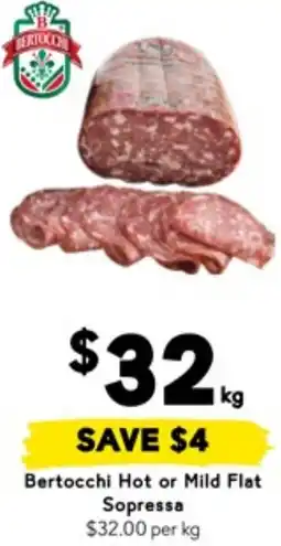 Drakes Bertocchi Hot or Mild Flat Sopressa offer