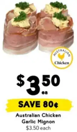 Drakes Australian Chicken Garlic Mignon offer